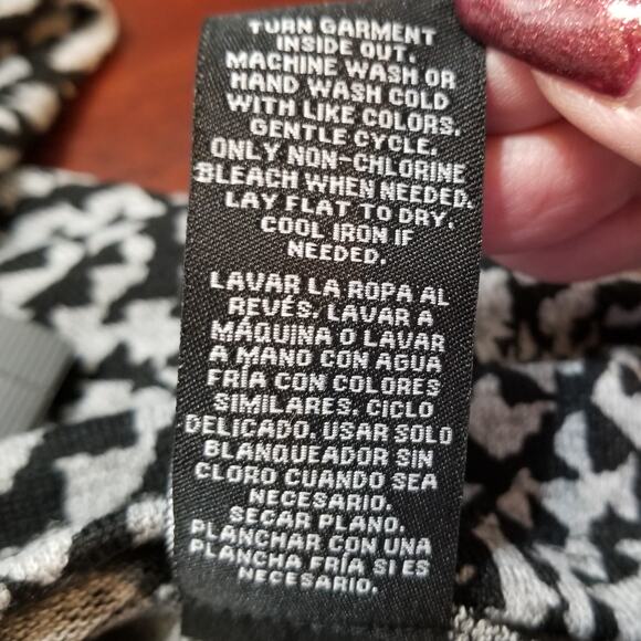 Zac & Rachel Woman Black & Gray Tunic Hi-Low Hem 3/4 Sleeves Boat Neck Size 2X - Picture 9 of 9